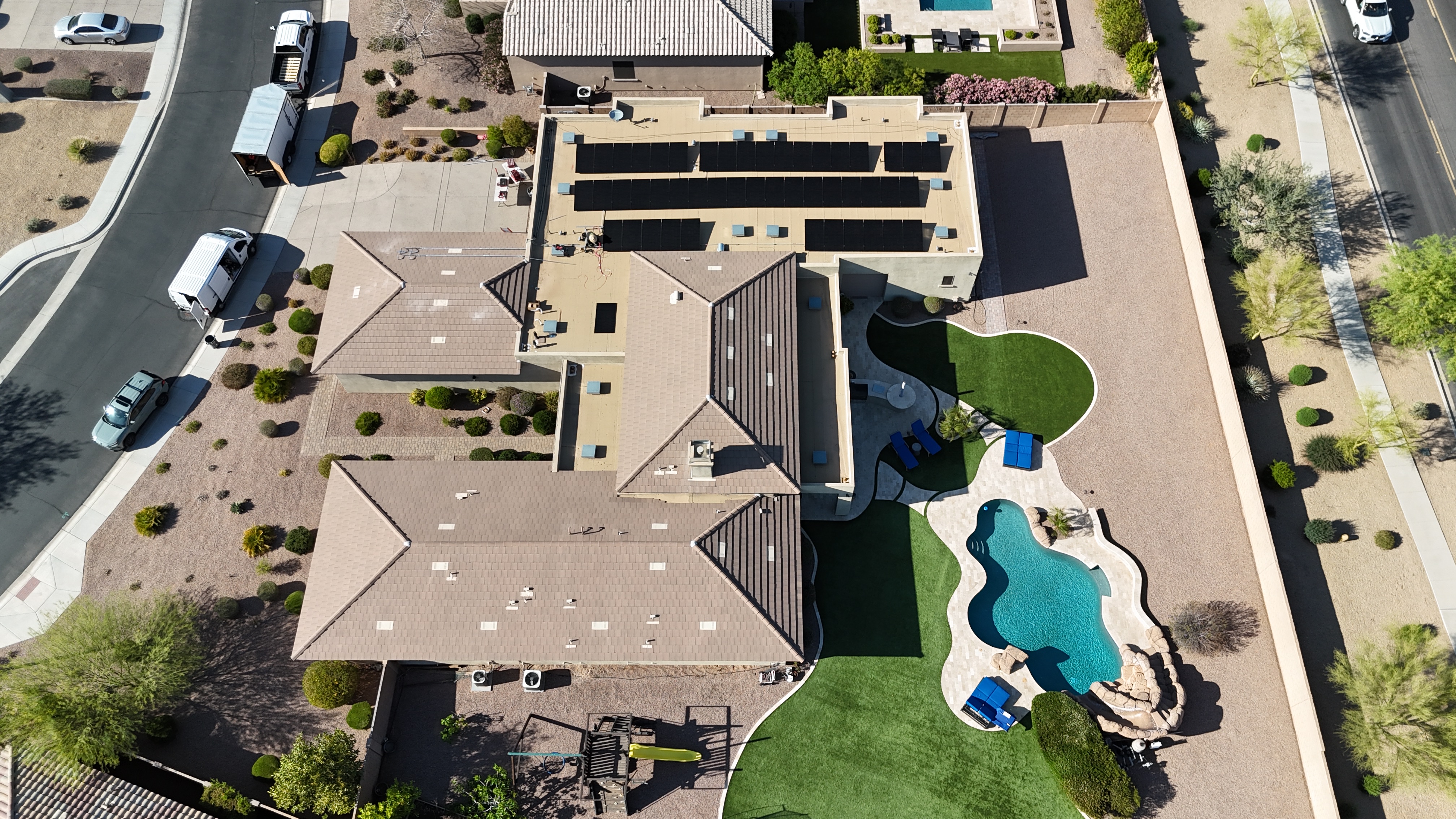 Luxury Home with Solar Panels